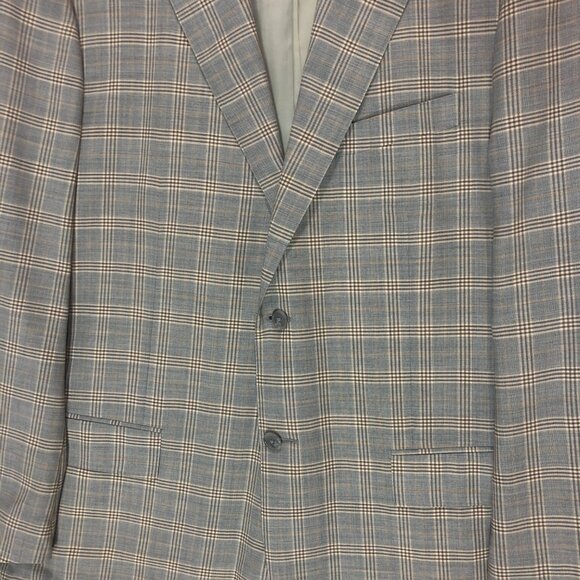 Corneliani Plaid Blazer Sport Coat Two Button Jacket Career Gray Size 56L - Picture 2 of 10